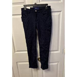 NWT Approved brand School Uniform Navy Blue Straight Leg Pants Stretch Girls 16